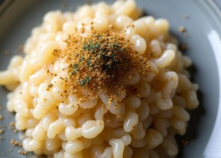 Truffle Infused Risotto with gold leaf garnish